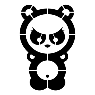 Dangerous Panda Decal (Black)